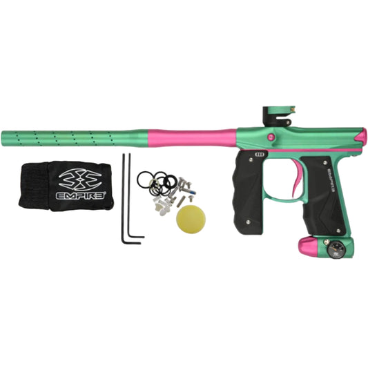 Empire Mini GS Paintball Gun w/ 2 Piece Barrel - Dust Teal/Dust Hot Pink