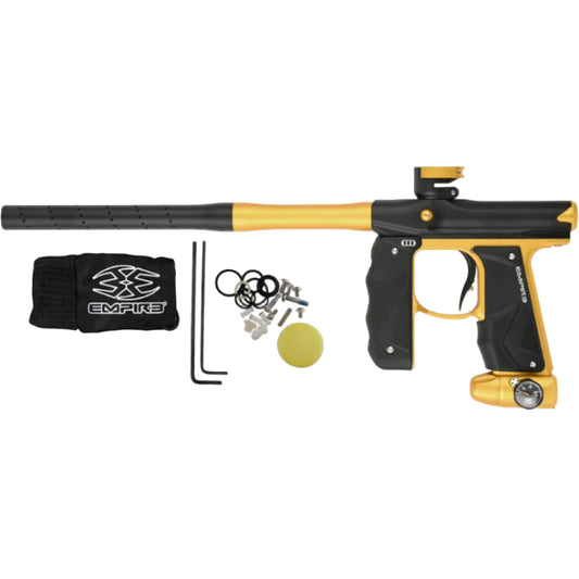Empire Mini GS Paintball Gun w/ 2 Piece Barrel - Dust Black/Dust Gold