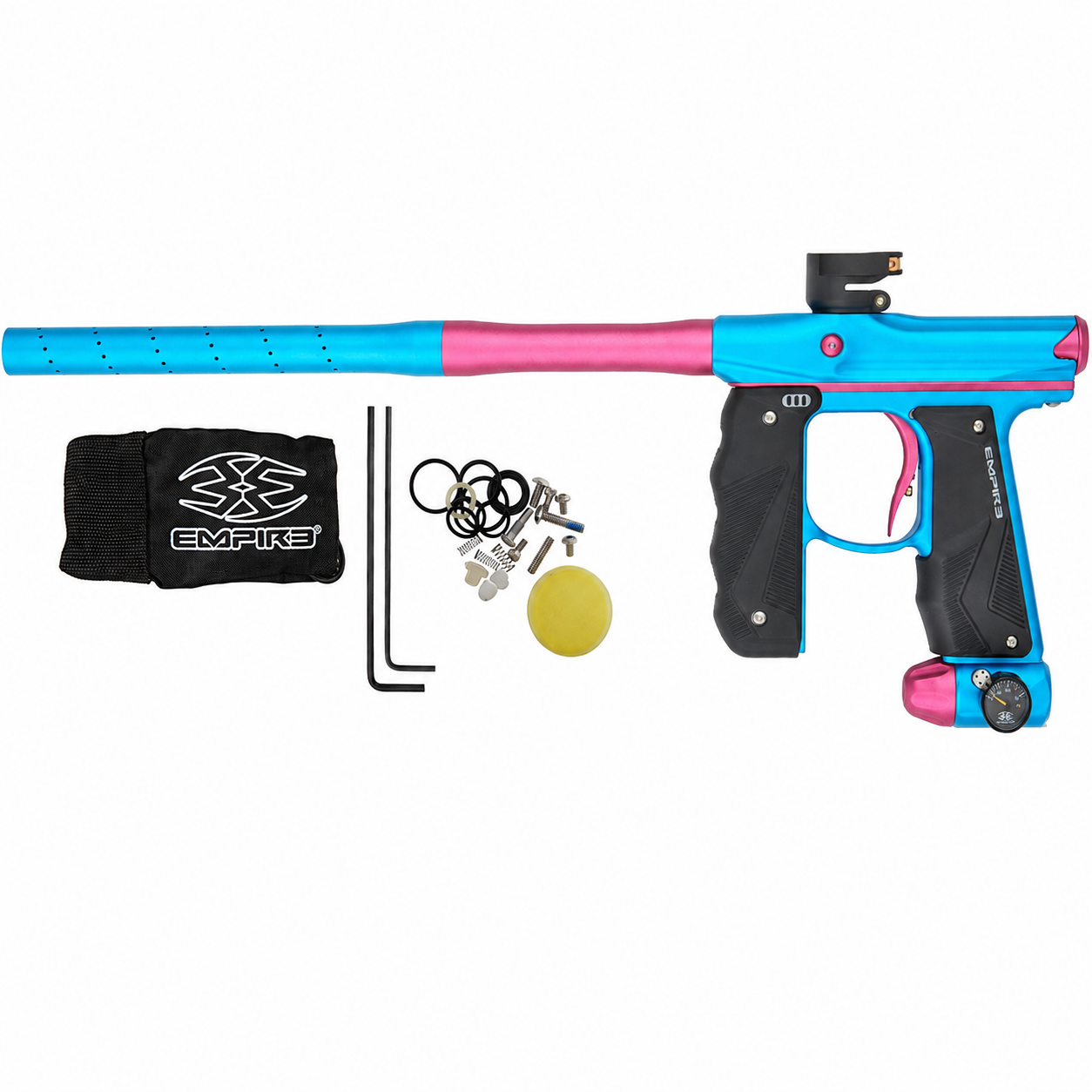 Empire Mini GS Paintball Gun w/ 2 Piece Barrel - Dust Light Blue/Dust Hot Pink *GENTLY USED*