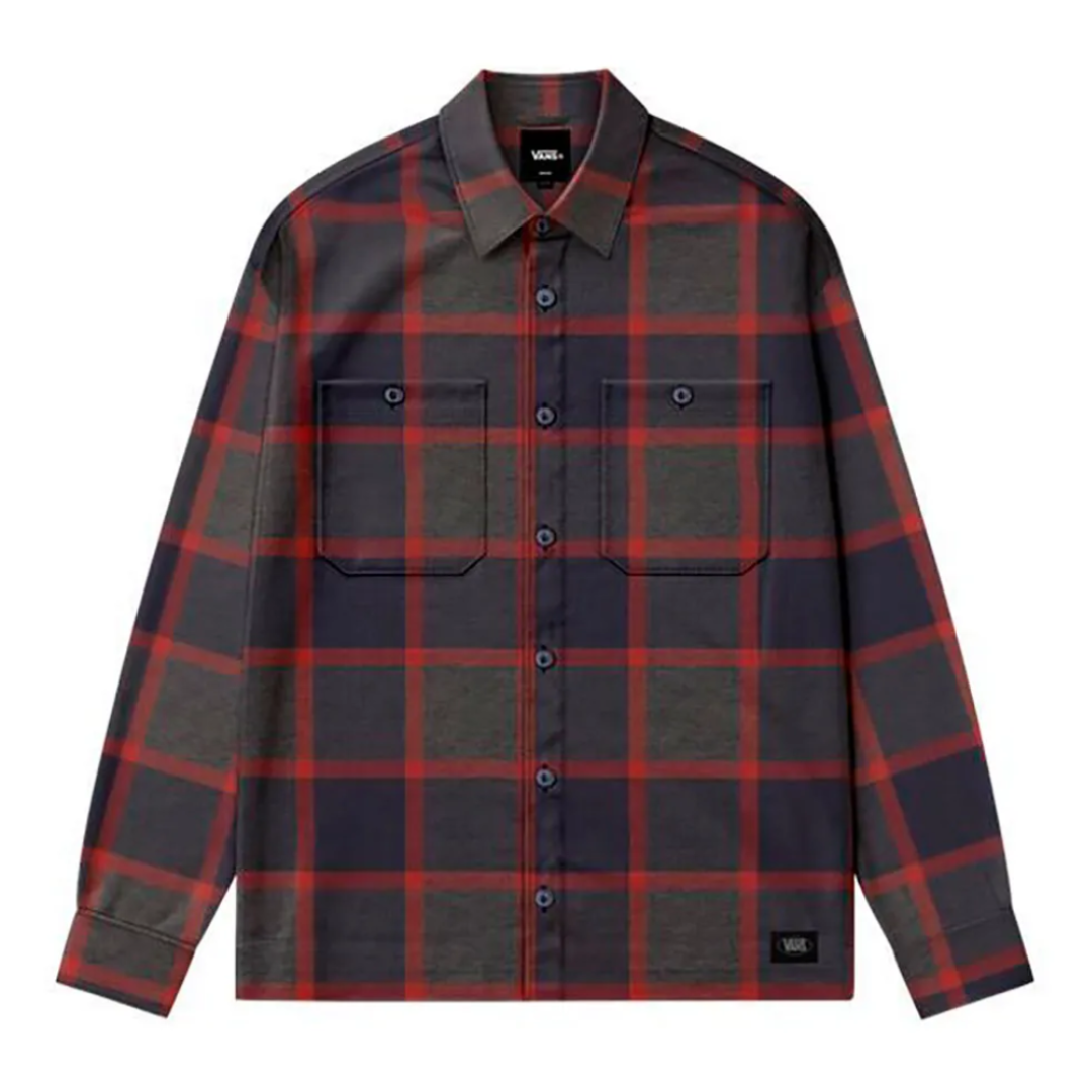 Vans Larkspur Plaid Flannel - Parisian Night/Red