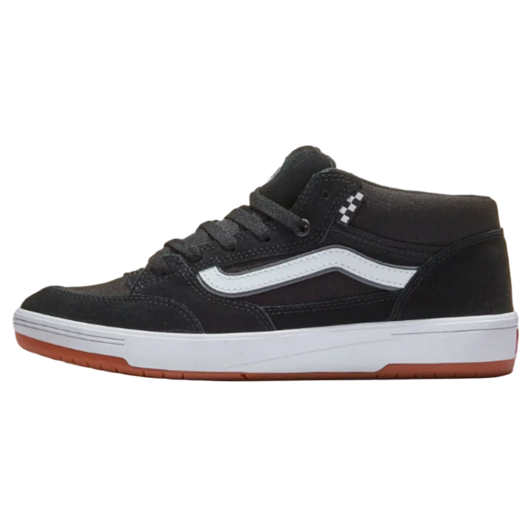 Vans Zahba Mid Shoes - Black/White – Warped Skate Shop