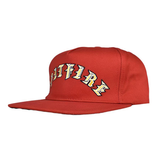 Spitfire Old E Arch Snapback Hat - Red/Yellow