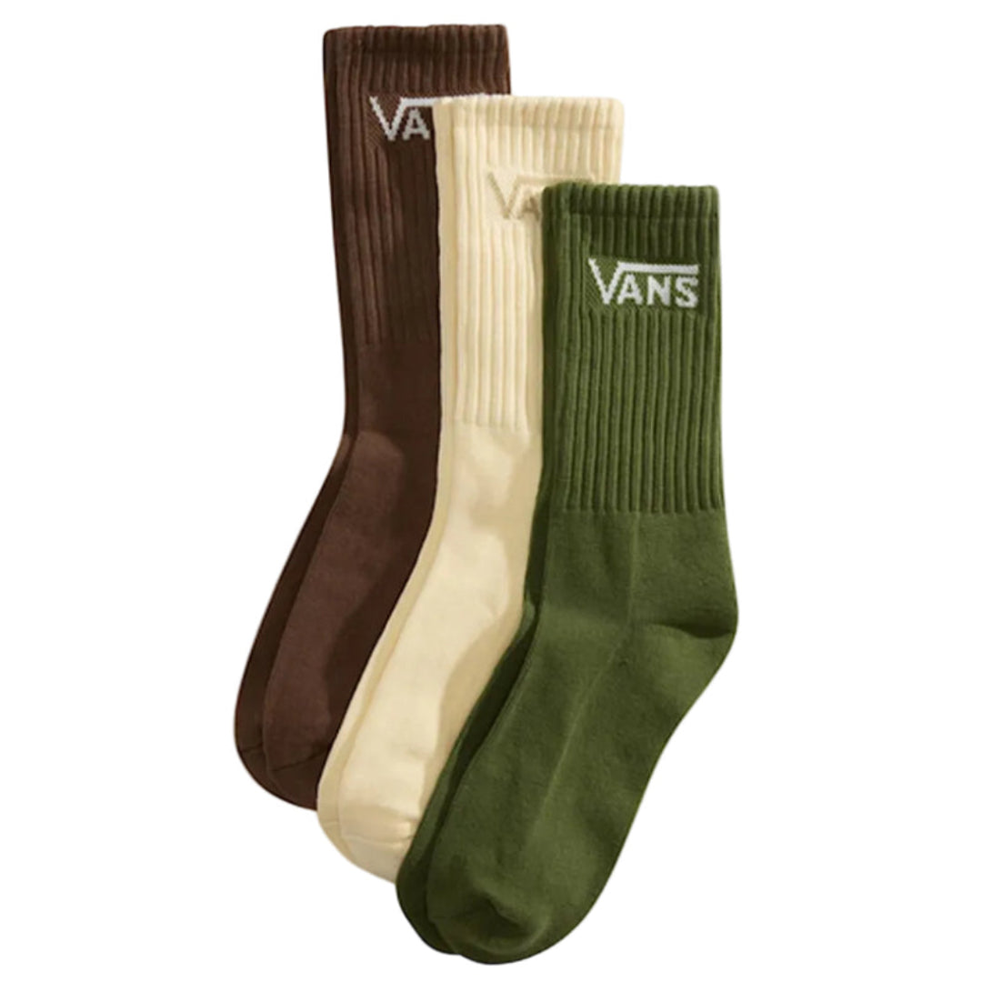 Vans Classic Crew 3 Pack Socks - Green Balsam