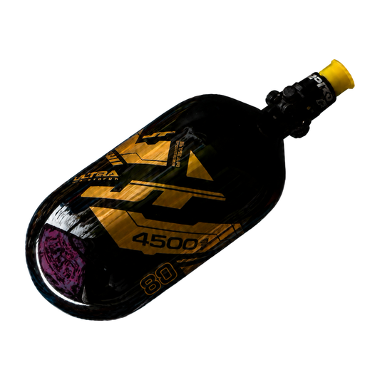 JT Ultra Light Carbon Fiber Air Tank 80/4500 w/ FLO Pro Regulator - Black/Gold