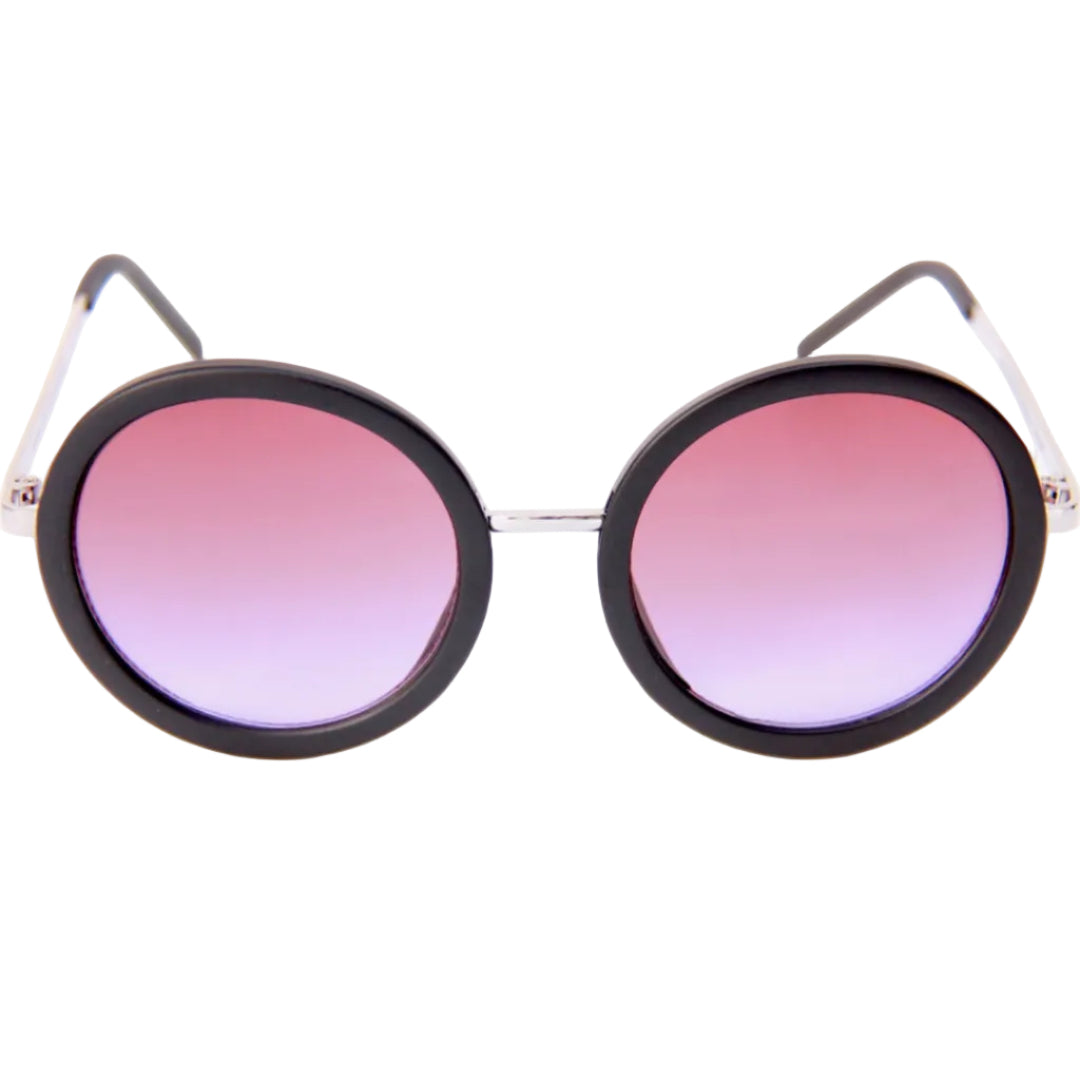 Happy Hour Squares Fade Sunglasses - Matte Black/Purple