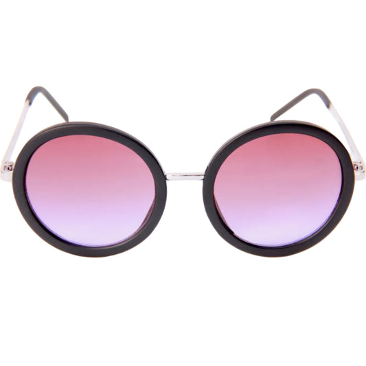 Happy Hour Squares Fade Sunglasses - Matte Black/Purple