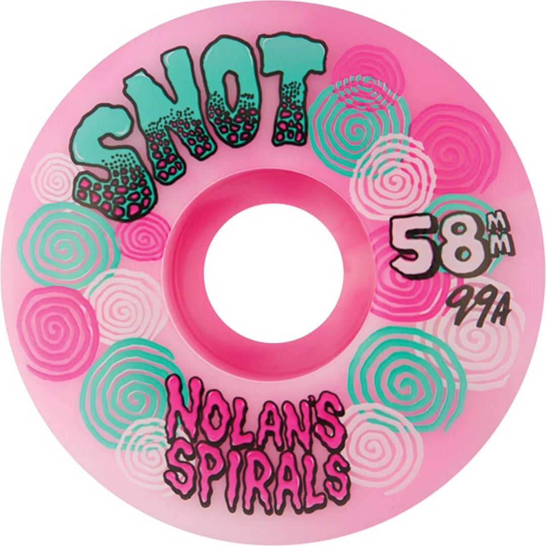 Snot Nolans Spirals Pink/White Swirl Wide Boys