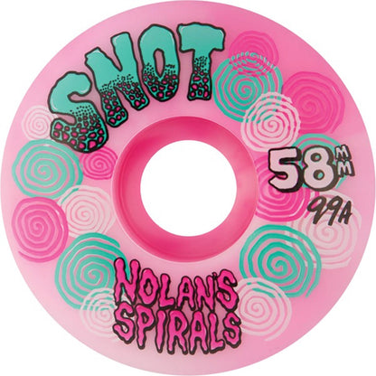 Snot Nolans Spirals Pink/White Swirl Wide Boys