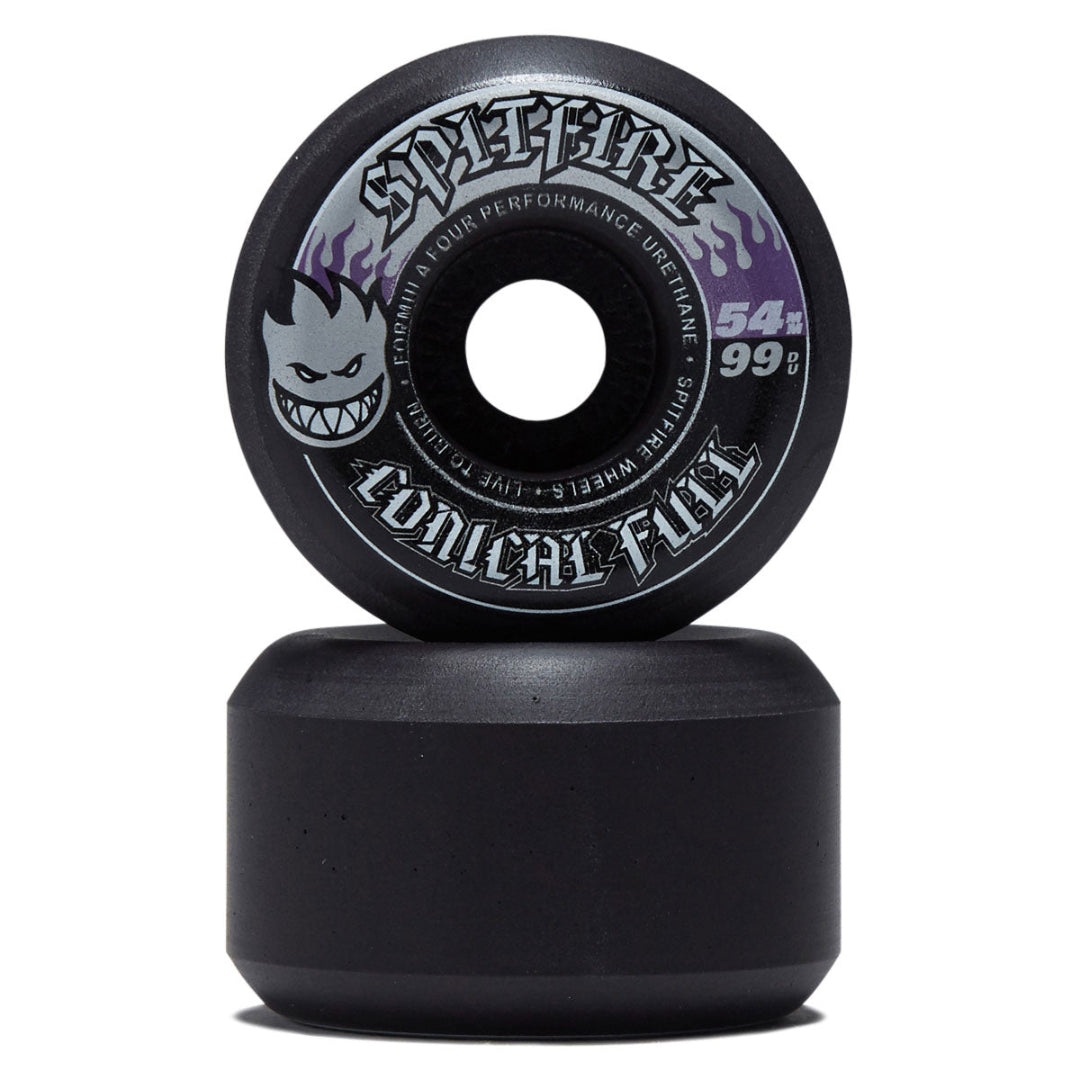 Spitfire Formula Four Conical Full 54mm 99D Wheels - Black