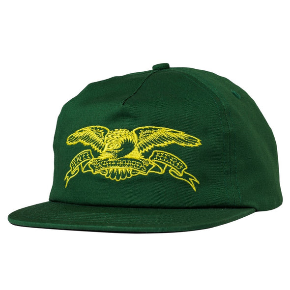 Anti-hero Basic Eagle Snapback Hat (Green/Yellow)