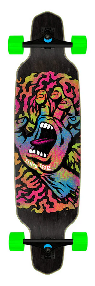 Santa Cruz Obsucre Hand Drop Down Skateboard Complete 9.5 (Neon Green)