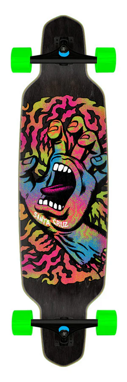 Santa Cruz Obsucre Hand Drop Down Skateboard Complete 9.5 (Neon Green)