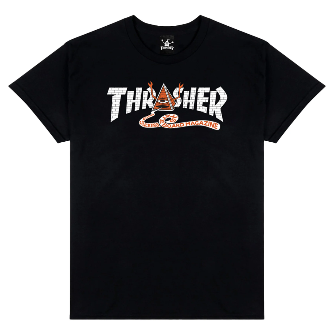 Thrasher X Toy Machine Pyramid T-Shirt - Black