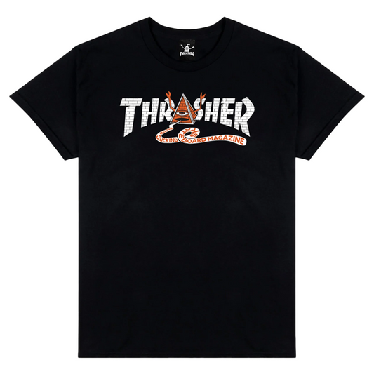 Thrasher X Toy Machine Pyramid T-Shirt - Black