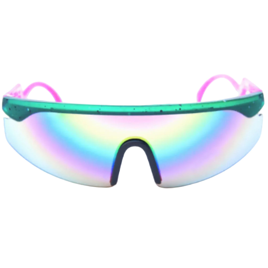Happy Hour Accelerator Splatter Sunglasses - Pink/Teal