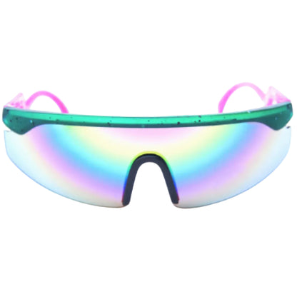 Happy Hour Accelerator Splatter Sunglasses - Pink/Teal