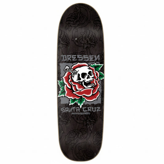 Santa Cruz Dressen Skull Rose Pro Shaped Deck 9.25