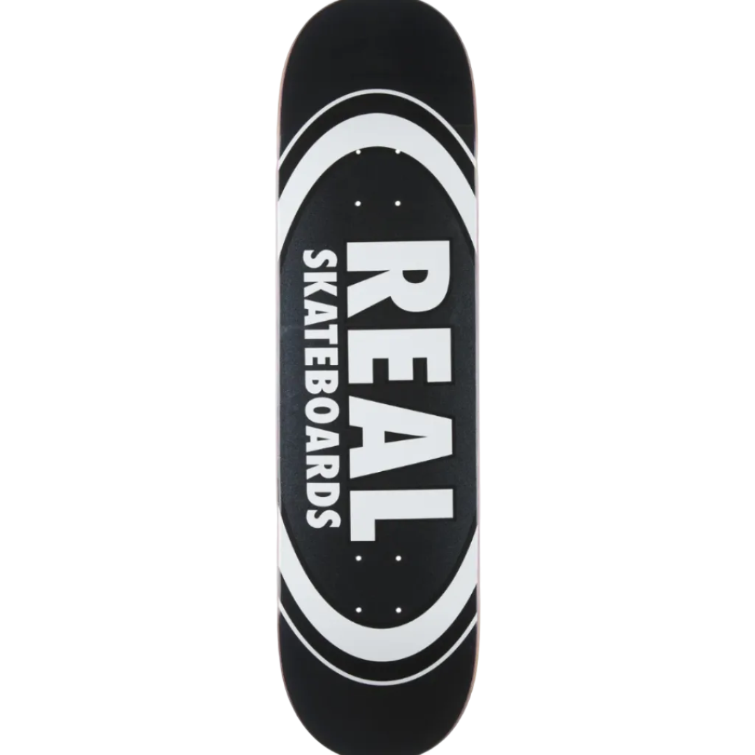 Real Classic Oval Deck Black 8.25