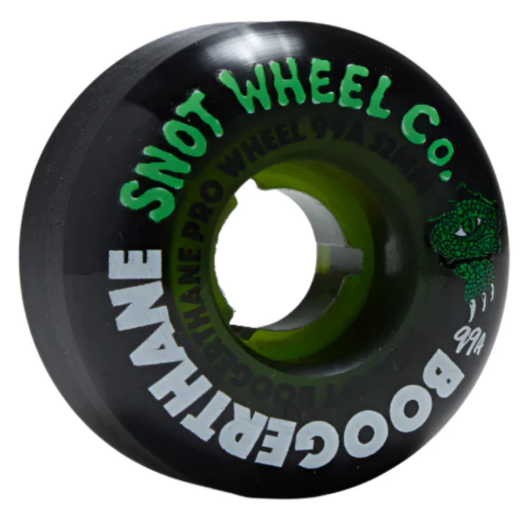 Snot Swampy Gator Boogerthane 52mm 99A Wheels - Black/Clear Green
