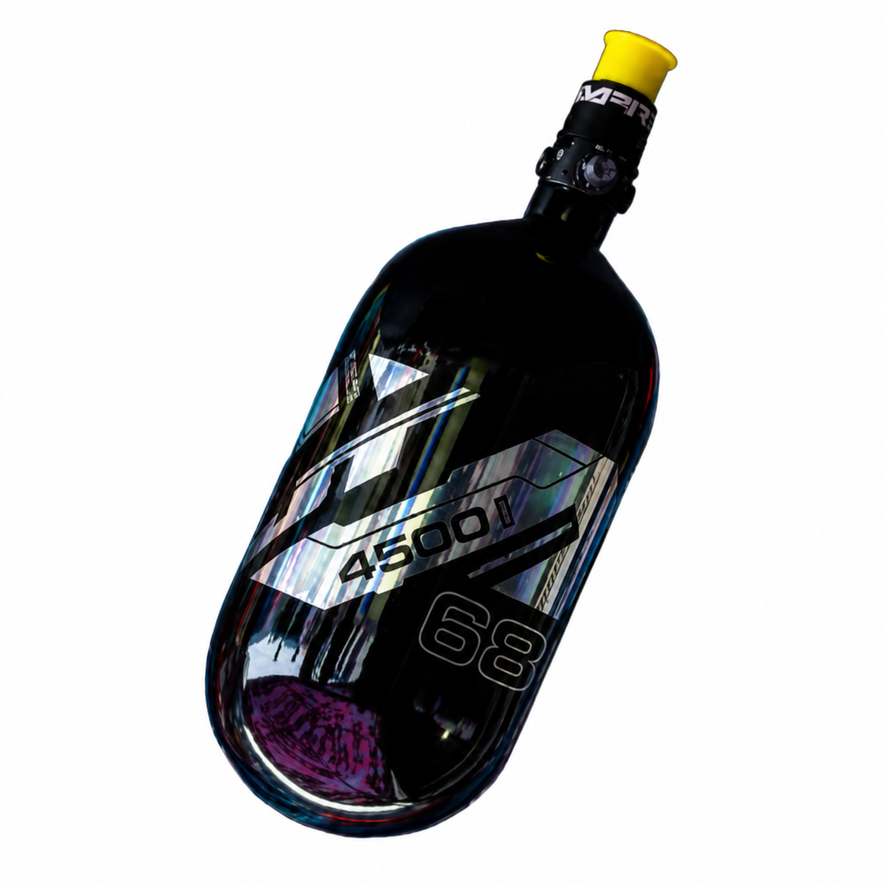 JT Ultra Light Carbon Fiber Air Tank 68/4500 w/ FLO Pro Regulator - Black/Spectral Fade