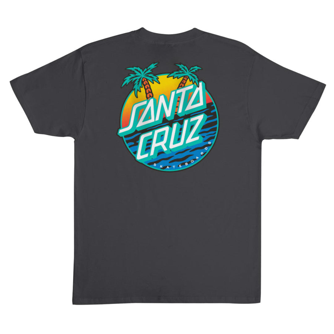 Santa Cruz Retreat Dot Heavyweight T-Shirt - Vintage Black