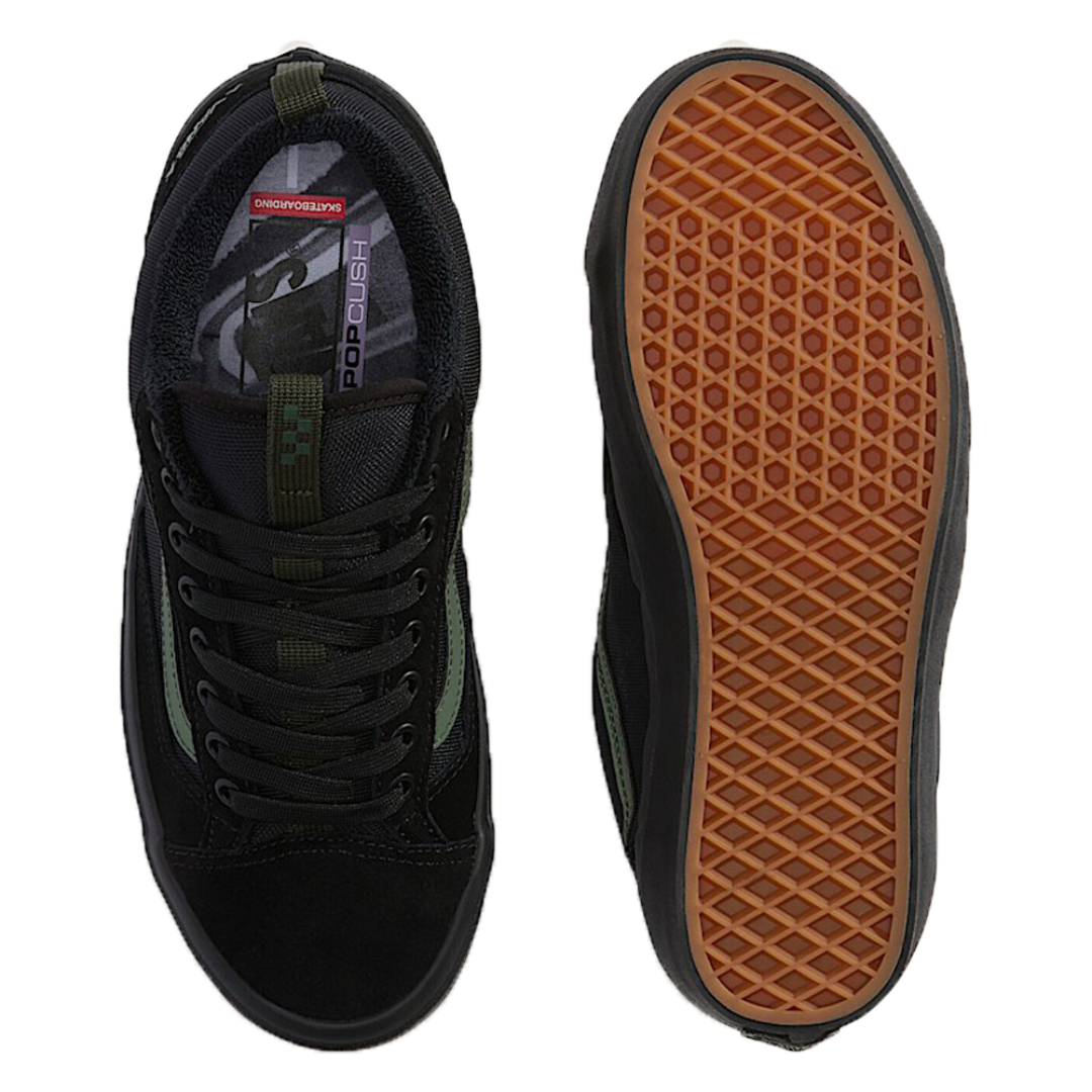 Vans Skate Old Skool 36+ Shoes - Atiba Black/Dark Green