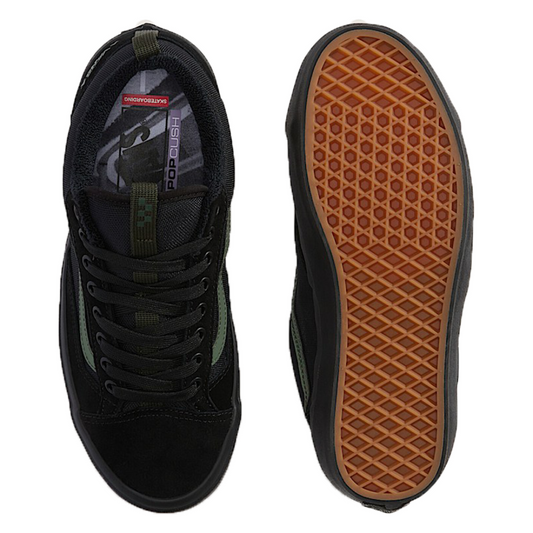 Vans Skate Old Skool 36+ Shoes - Atiba Black/Dark Green