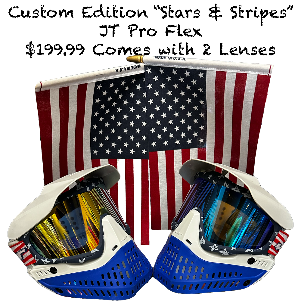JT Proflex Stars & Stripes Custom Edition Paintball Mask Thermal Lens –  Warped Skate Shop