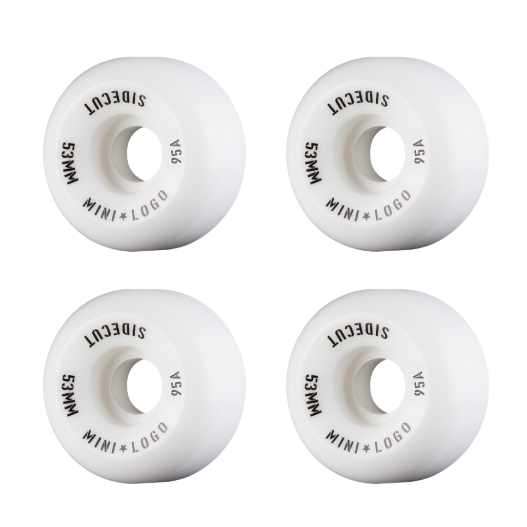 Mini Logo Hybrid Sidecut White 53mm 95D Wheels