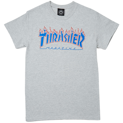 Thrasher Patriot Flame T-Shirt (Heather Grey)