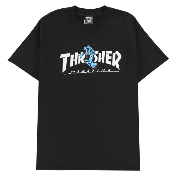 Santa Cruz X Thrasher Screaming Logo Heavyweight T-Shirt (Black)