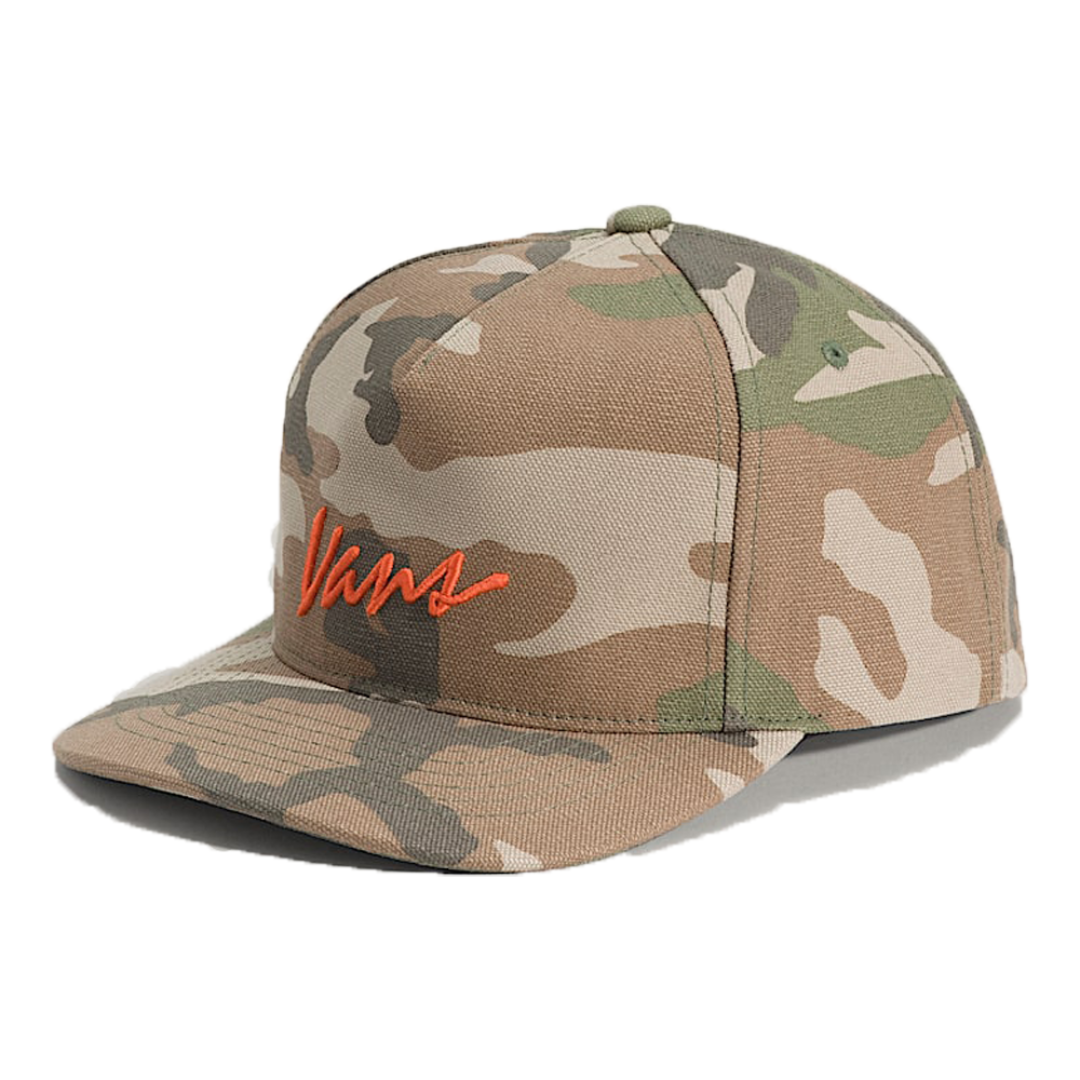 Vans Classic Script Vintage Snapback Hat - Camo