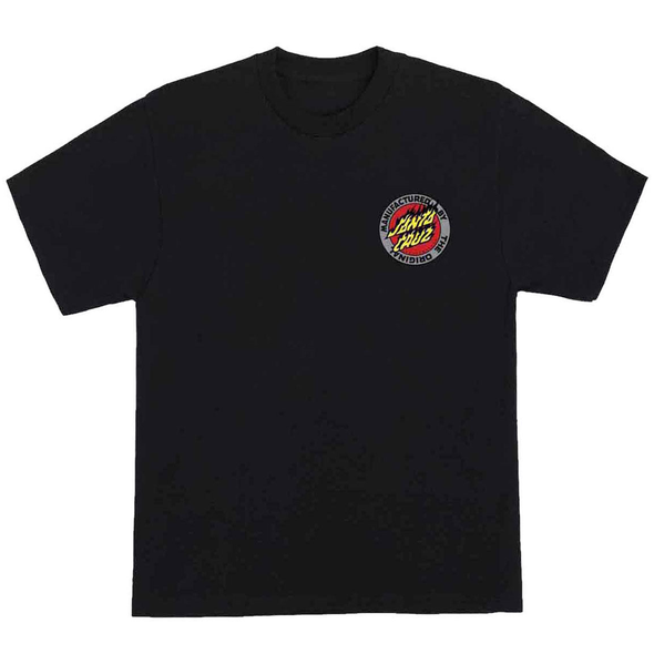 Santa Cruz Flamed MFG Dot Oversized Heavyweight T-Shirt (Black)
