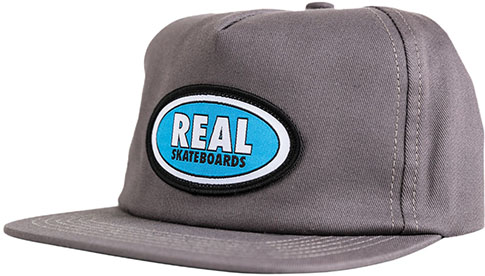 Real Oval Logo Hat (Charcoal/Blue)