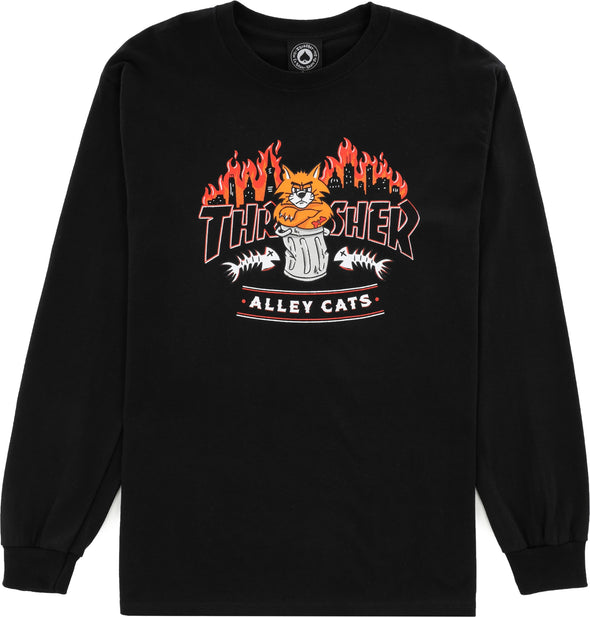 Thrasher Alley Cats L/S Shirt (Black)