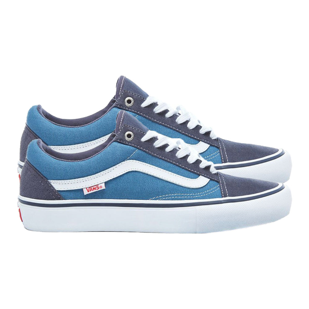 Ritmisch Coöperatie Observeer Vans Old Skool Pro Shoes (Blue/White) – Warped Skate Shop