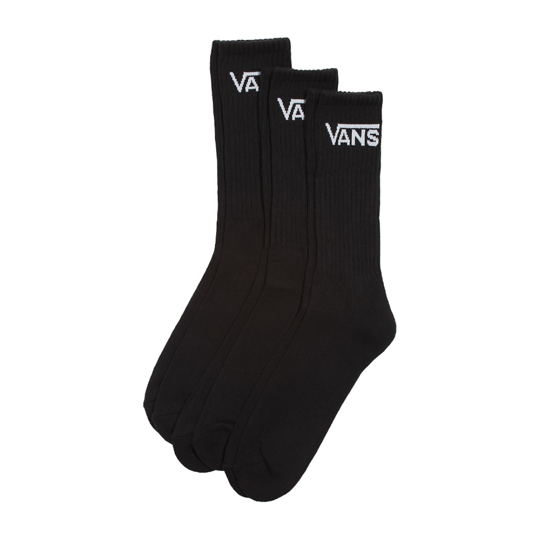 Vans Classic Crew 3 Pack Socks - Black