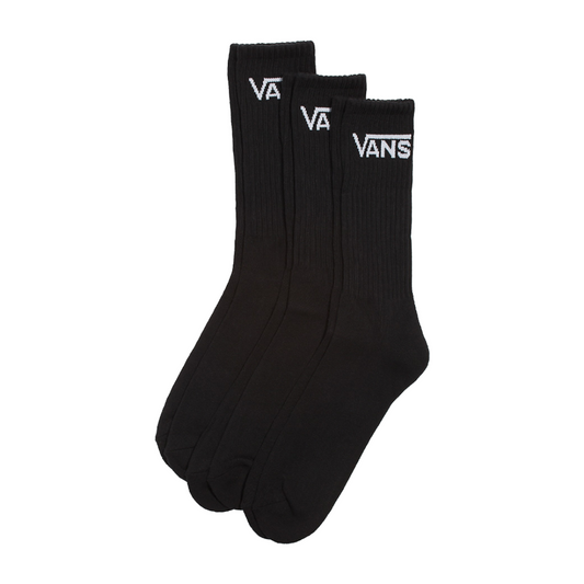 Vans Classic Crew 3 Pack Socks - Black