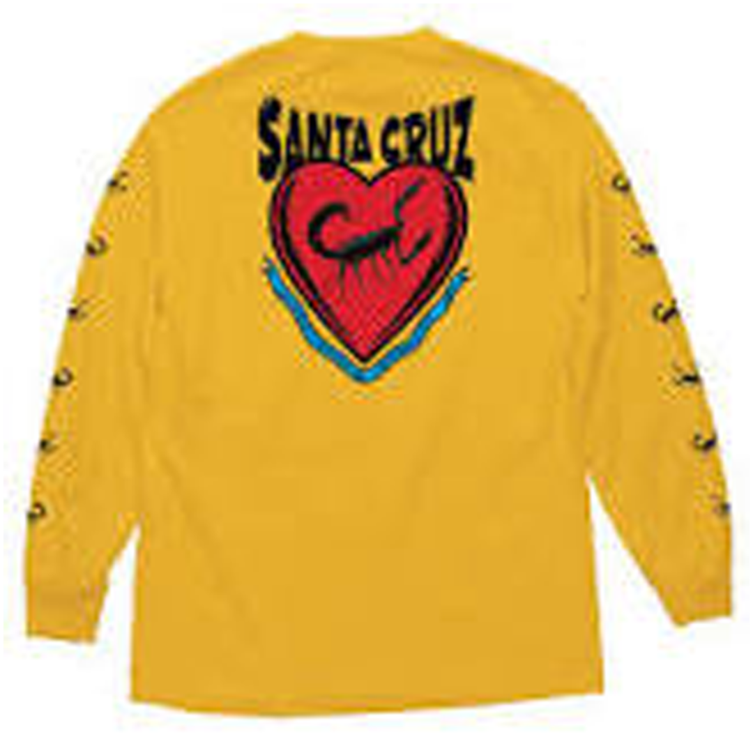 Santa Cruz Sacred Heart Long Sleeve T-Shirt - Gold