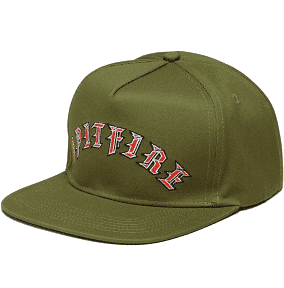 Spitfire Old E Arch Snapback Hat (Olive/Red)