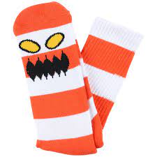 Toy Machine Monster Big Stripe Socks (Orange)
