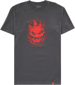 Spitfire Bighead Digidistort T-Shirt (Charcoal/Red)