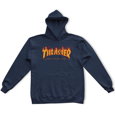 Thrasher Flame Logo Hoodie (Navy)