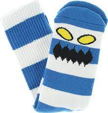 Toy Machine Monster Big Stripe Socks (Blue)