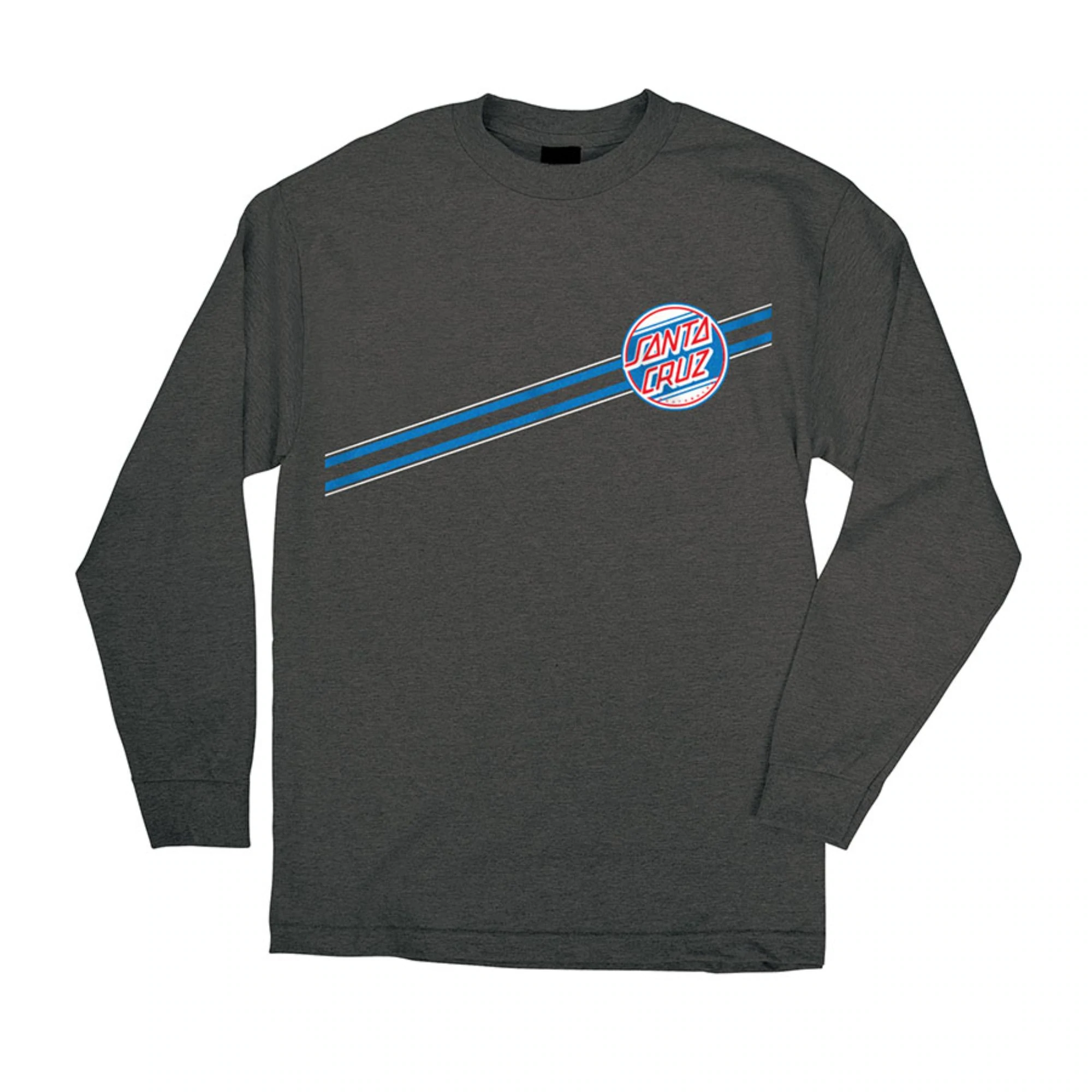 Santa Cruz Street Dot Long Sleeve T-Shirt (Charcoal Heather