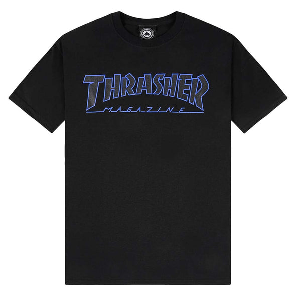 Thrasher Outlined T-Shirt (Black/Black)