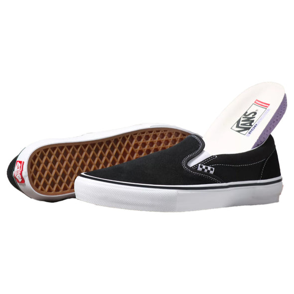 Vans Skate Slip-on Shoes (Black/White)